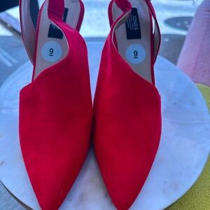 Jones New York Vibrant Red Slingback Heels